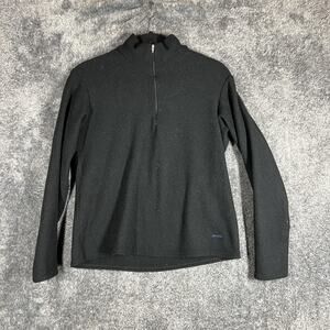 Patagonia Capilene Pullover Mens Small Black Half Zip Fleece Made USA Outdoor